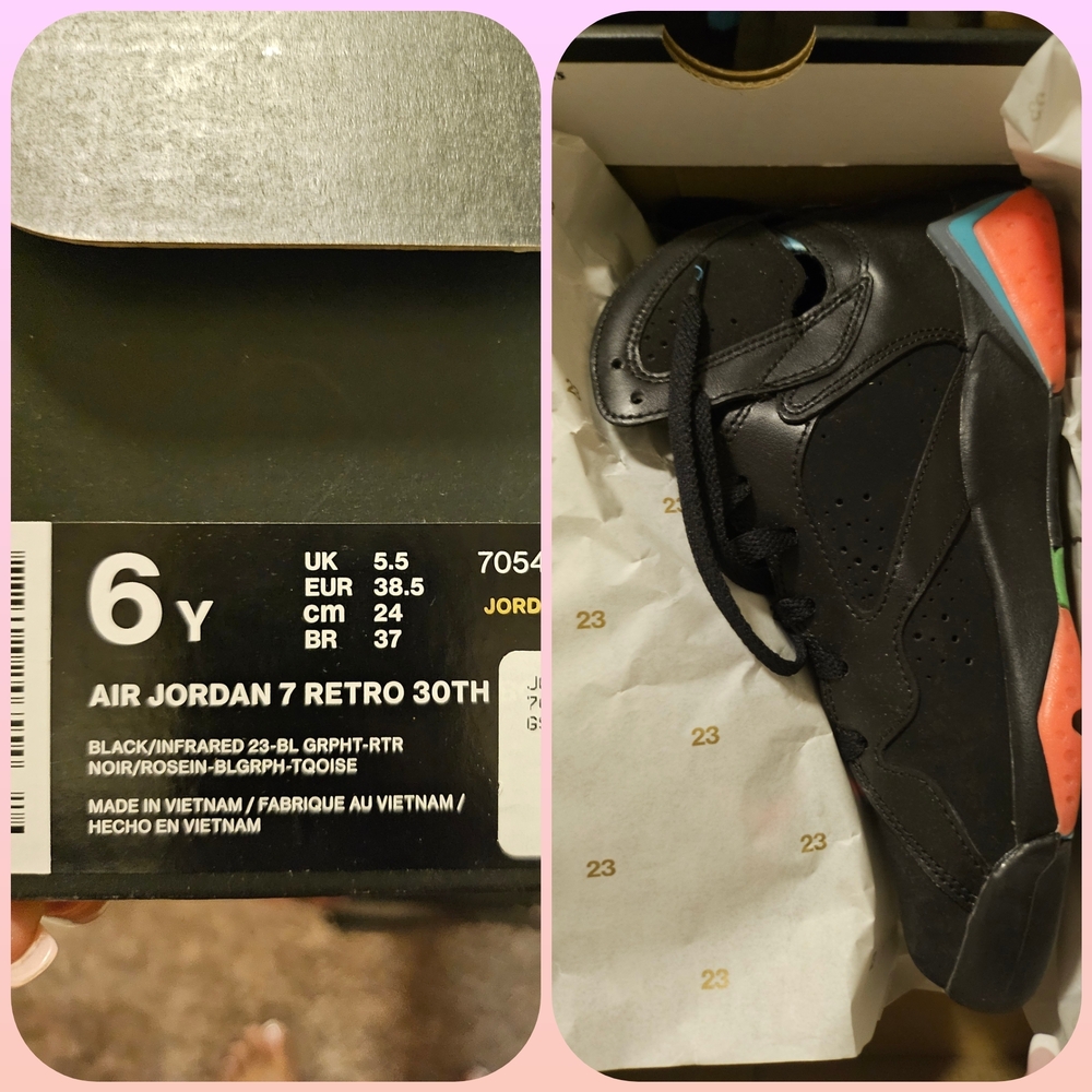Jordan Kids Sneakers Black and Infrared